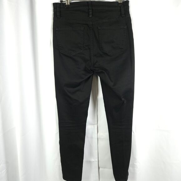 J Crew Womens 27 Black 9" High Rise Skinny Toothpick Jeans Cotton Blend - Picture 2 of 7